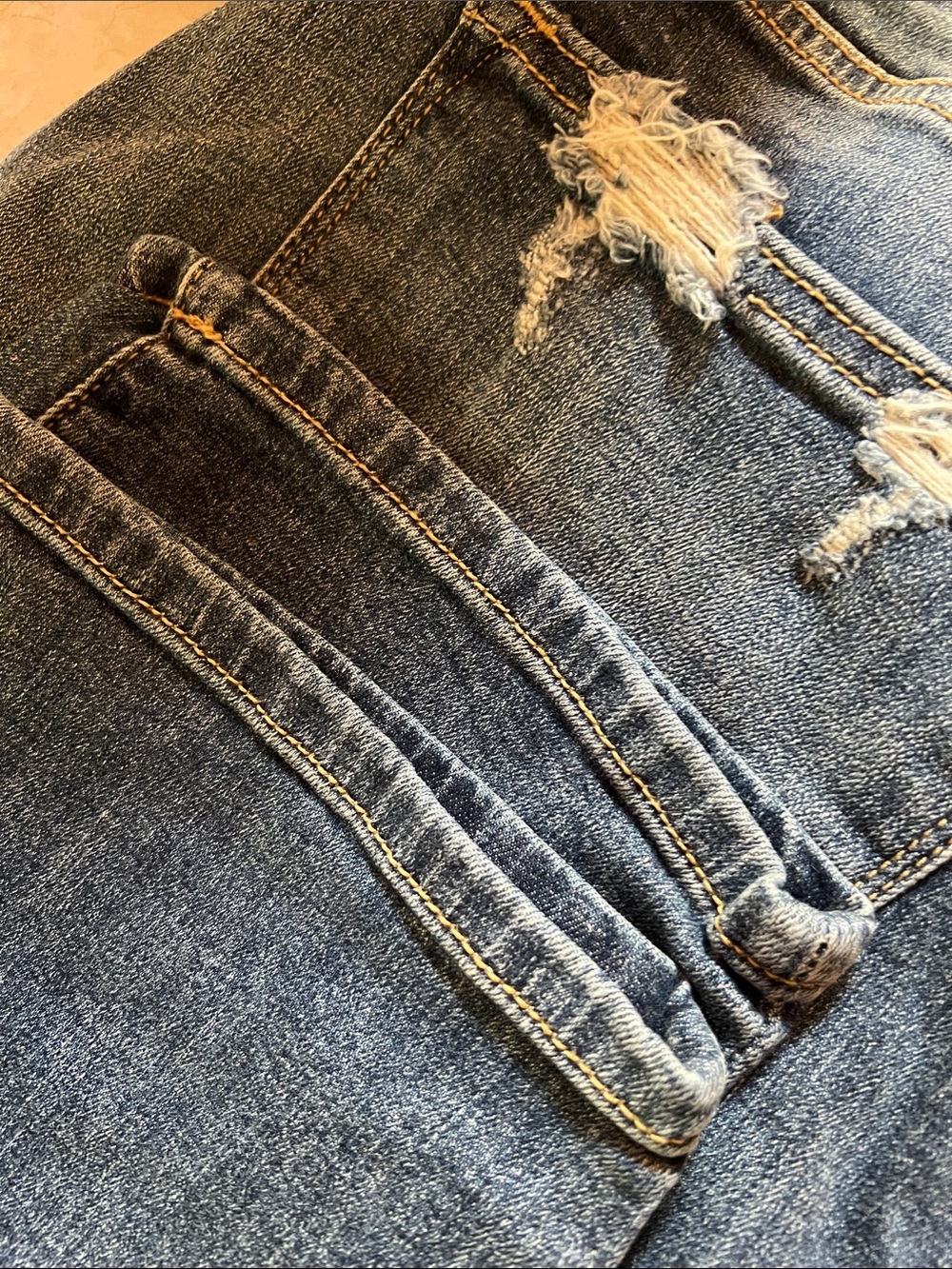 Judy Blue Dark Blue Distressed Skinny Jeans - Picture 6 of 6